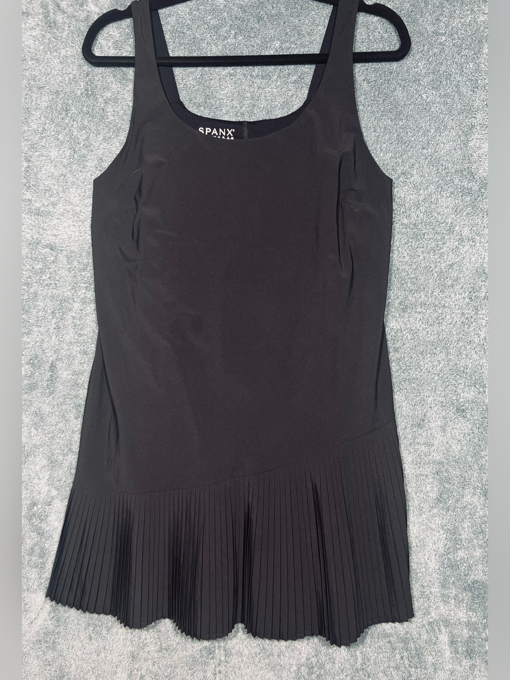 SPANX Get Moving Black Pleated Athletic Dress L